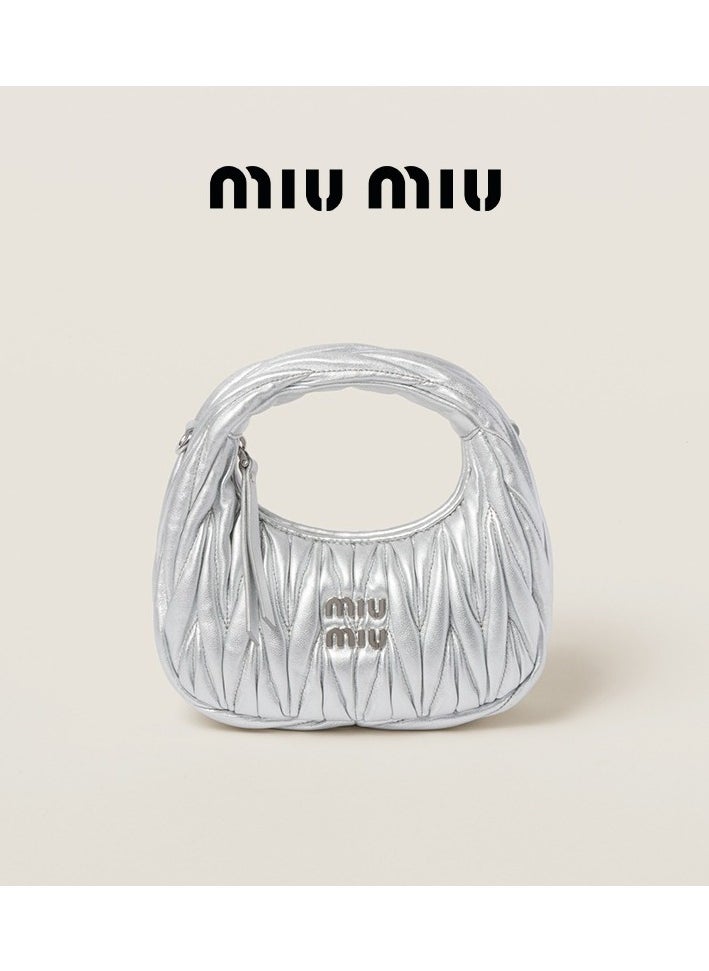 MIU Wander nappa leather hobo Shoulder Bag