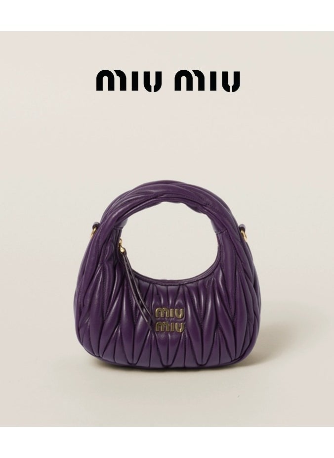 MIU Wander nappa leather hobo Shoulder Bag