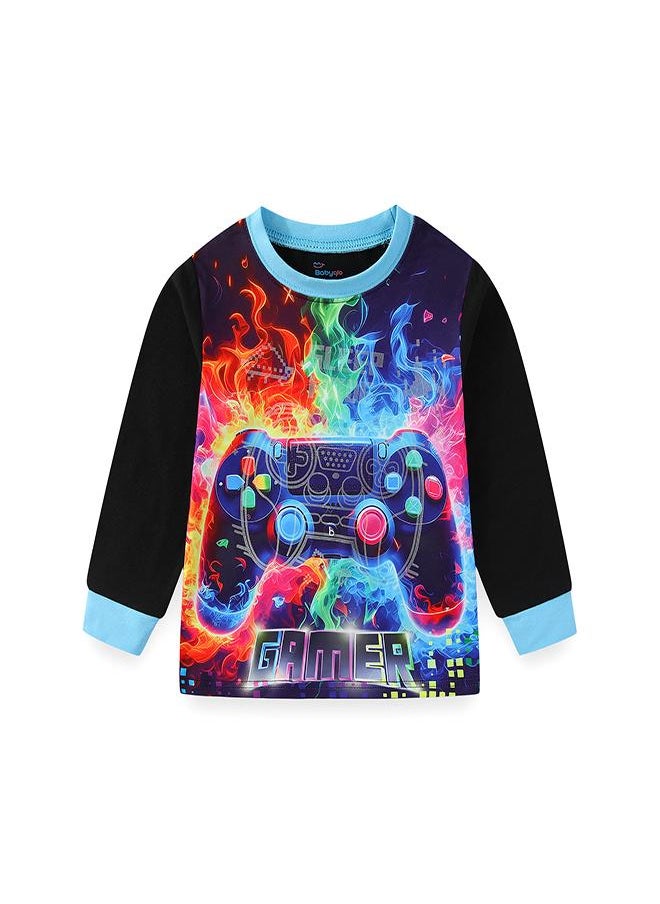 Neon Gamer Glow-in-the-Dark PJs for Boys
