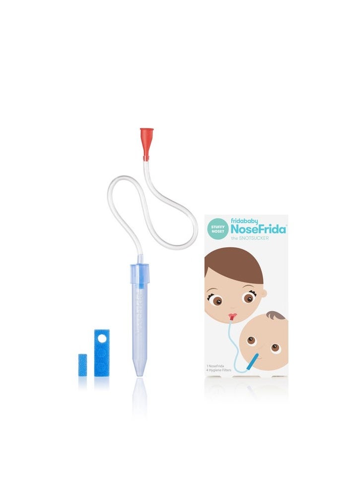 NoseFrida Snotsucker Nasal Aspirator | Made in Sweden | Baby Nose Cleaner with Hygienic Filters | BPA-Free, Safe & Easy to Clean | Pediatrician Recommended Mucus Remover