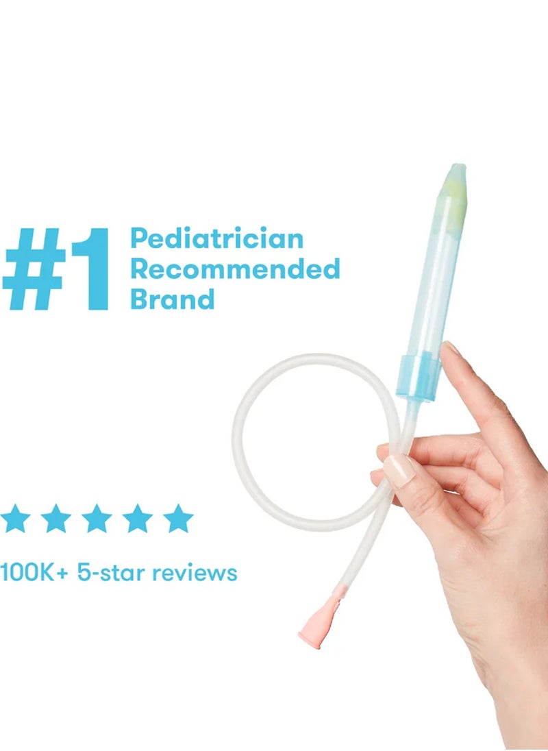 NoseFrida Snotsucker Nasal Aspirator | Made in Sweden | Baby Nose Cleaner with Hygienic Filters | BPA-Free, Safe, Easy to Clean | in Travel Pack | Mucus Remover
