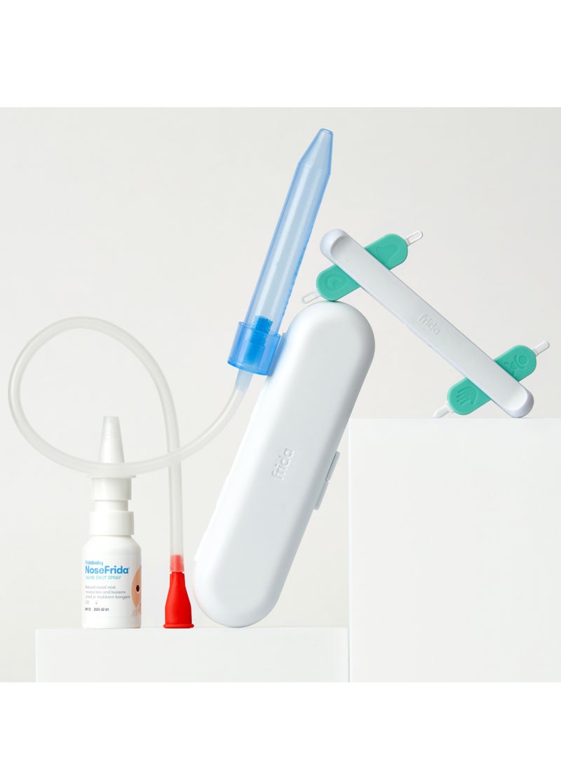 NoseFrida Snotsucker Nasal Aspirator | Made in Sweden | Baby Nose Cleaner with Hygienic Filters | BPA-Free, Safe, Easy to Clean | in Travel Pack | Mucus Remover