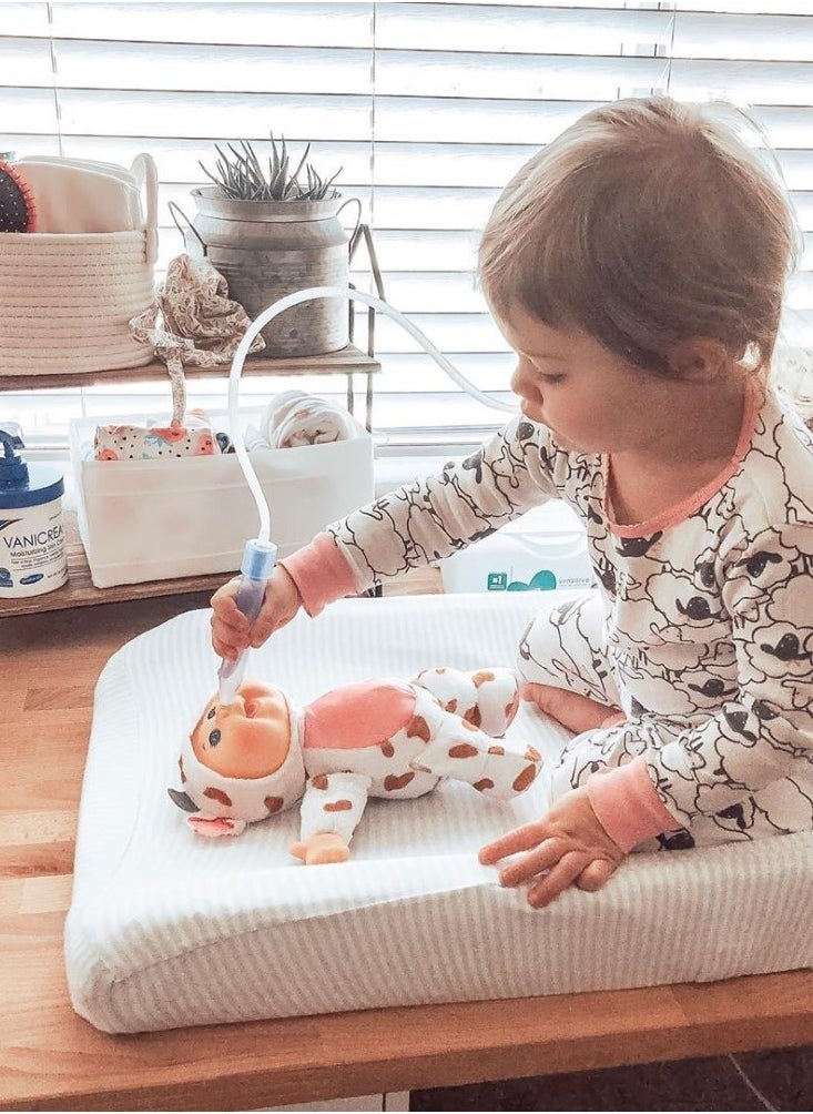 NoseFrida Snotsucker Nasal Aspirator | Made in Sweden | Baby Nose Cleaner with Hygienic Filters | BPA-Free, Safe, Easy to Clean | in Travel Pack | Mucus Remover