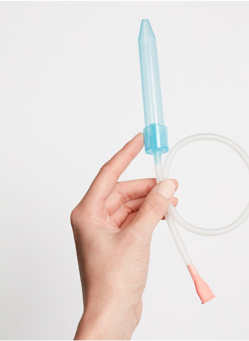 NoseFrida Snotsucker Saline Kit | Made in Sweden | Baby Nasal Aspirator, Saline Spray & 20 Hygiene Filters | Clears Stuffy Noses | Safe, BPA-Free, Pediatrician Recommended