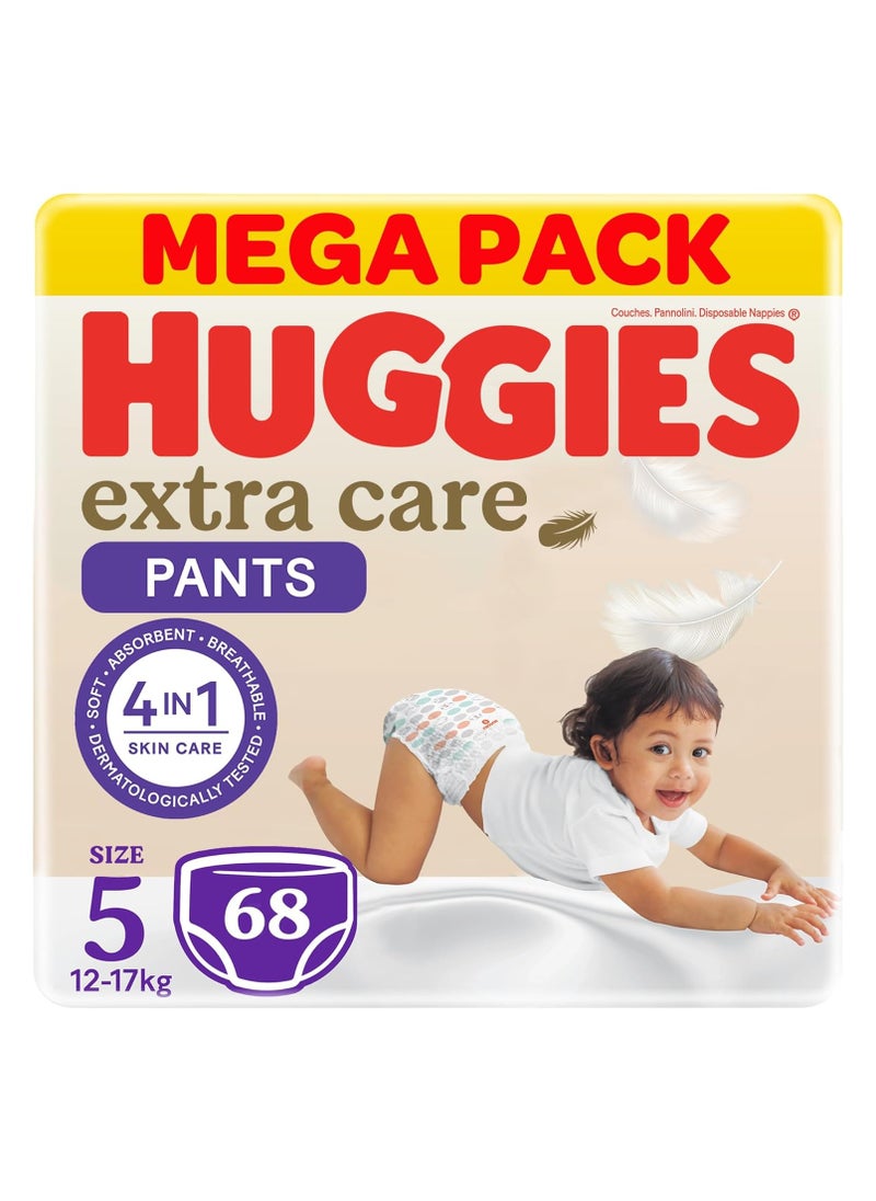 Huggies, Extra Care Culottes, Size 5, 12-17 kg, Mega Pack, 68 Diaper Pants