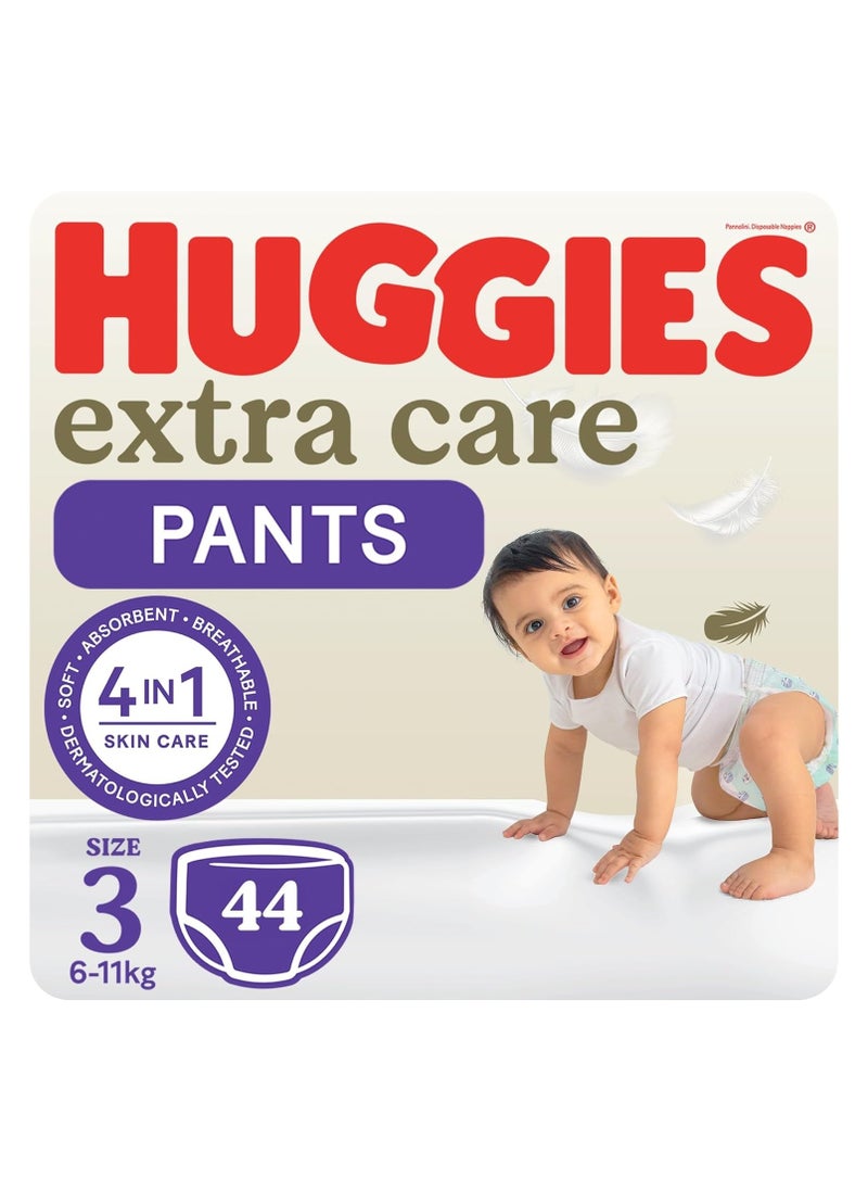 Huggies, Extra Care Culottes, Size 3, 6-11 kg, 44 Diaper Pants