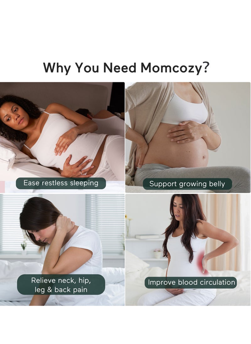 Pregnancy Pillows for Sleeping, U Shaped Full Body Maternity Pillow with Removable Cover - Support for Back, Legs, Belly, HIPS for Pregnant Women, 57 Inch Pregnancy Pillow for Women