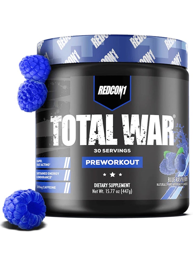 Total War Pre Workout Powder Blue Raspberry 435g