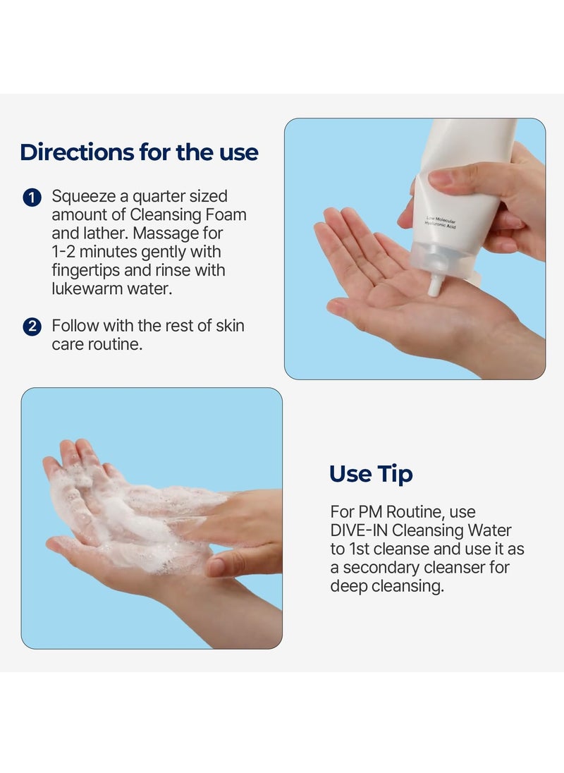 DIVE IN Low Molecular Hyaluronic Acid Cleansing Foam - 150ml