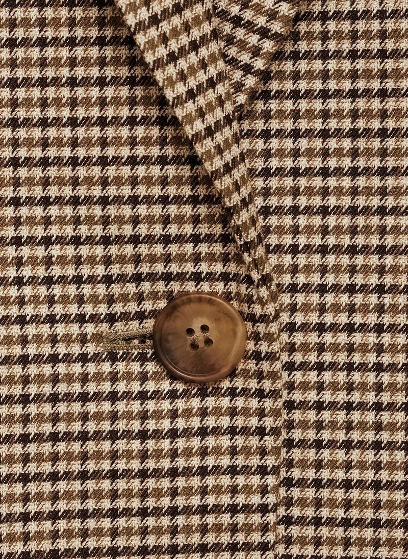 Straight-Fit Micro-Houndstooth Jacket