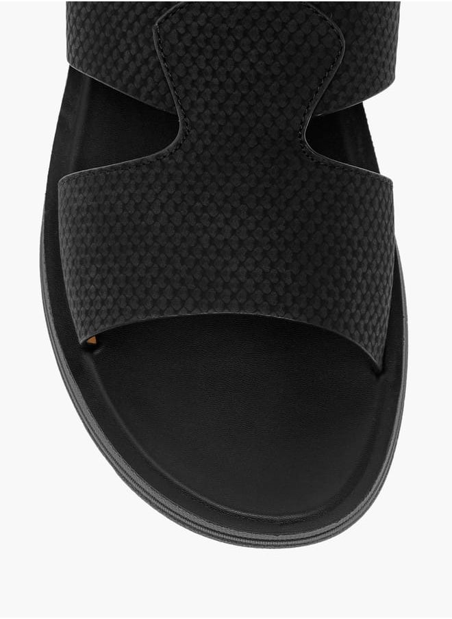 Men Textured Slip-On Arabic Sandals Ramadan Collection