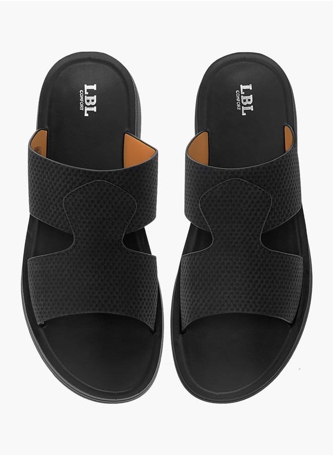 Men Textured Slip-On Arabic Sandals Ramadan Collection
