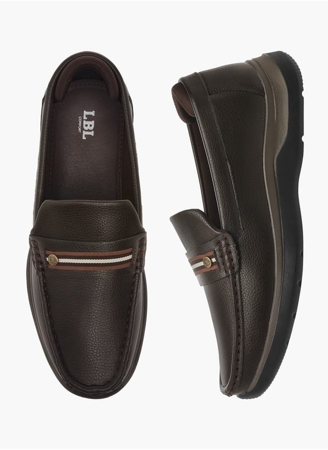 Men Tape Accent Slip-On Loafers