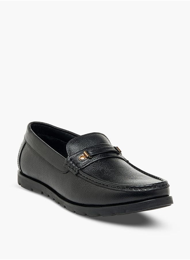 Men's Textured Slip-On Loafers