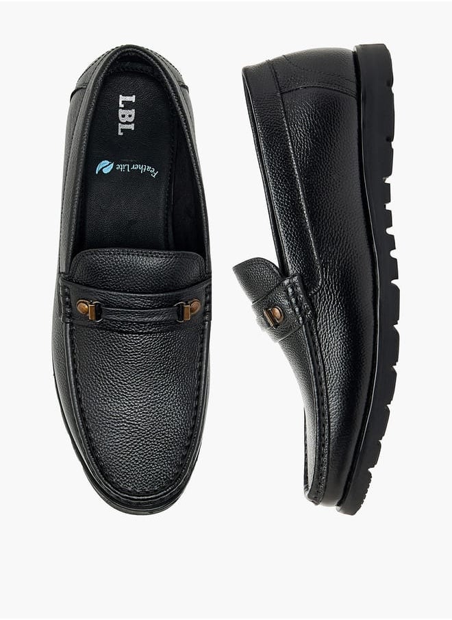 Men's Textured Slip-On Loafers