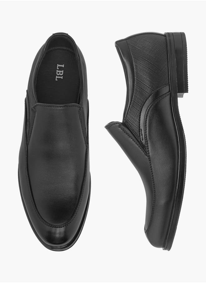 Men Textured Slip-On Loafers