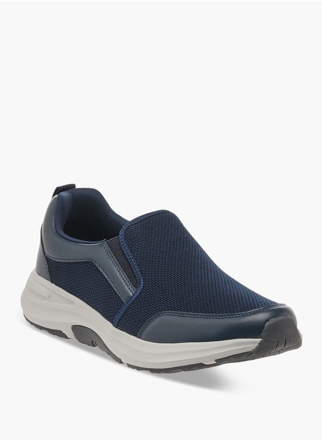 Men Panelled Slip-On Loafers with Pull Tabs