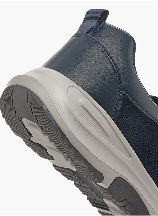 Men Panelled Slip-On Loafers with Pull Tabs