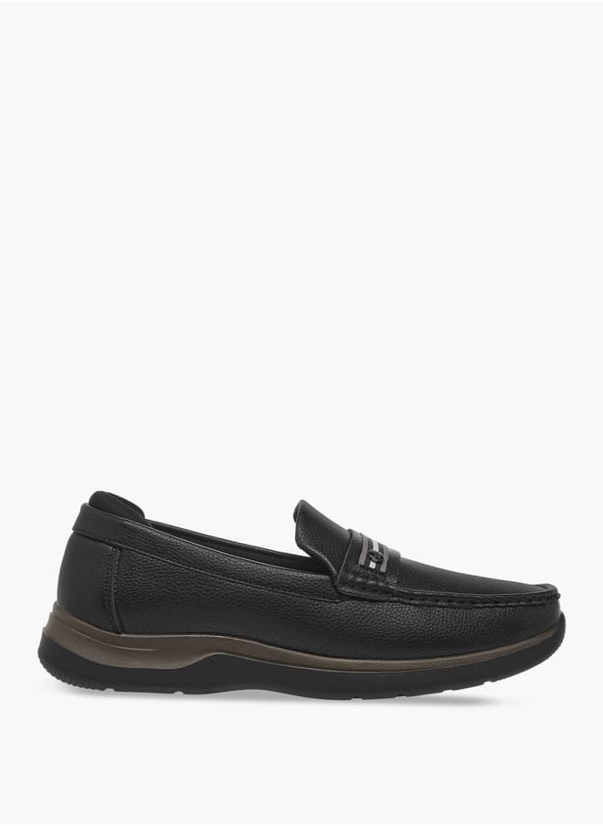 Men Tape Accent Slip-On Loafers