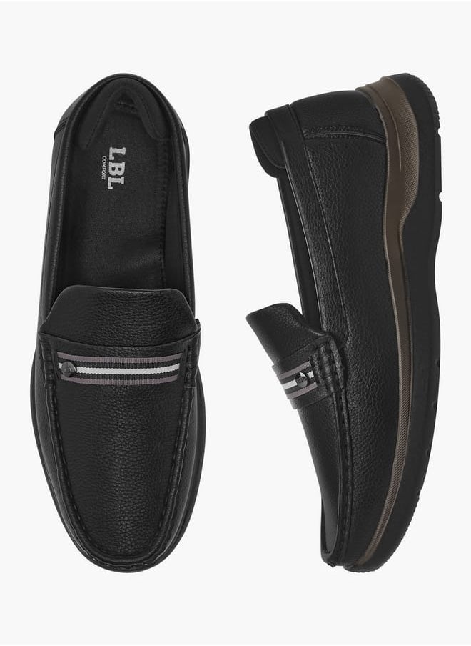 Men Tape Accent Slip-On Loafers