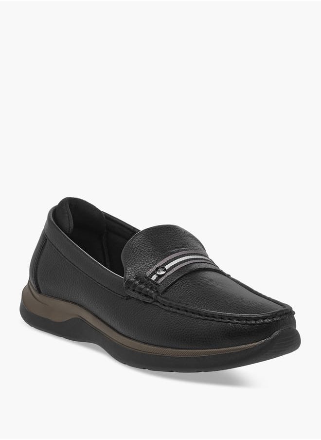 Men Tape Accent Slip-On Loafers