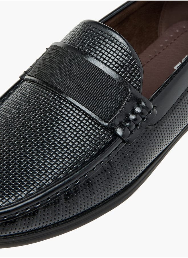 Men's Textured Slip-On Loafers