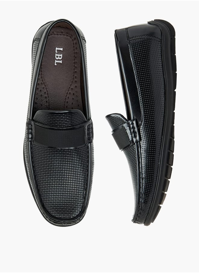 Men's Textured Slip-On Loafers