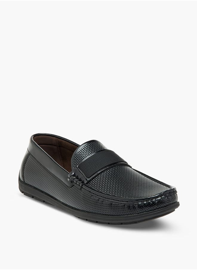 Men's Textured Slip-On Loafers