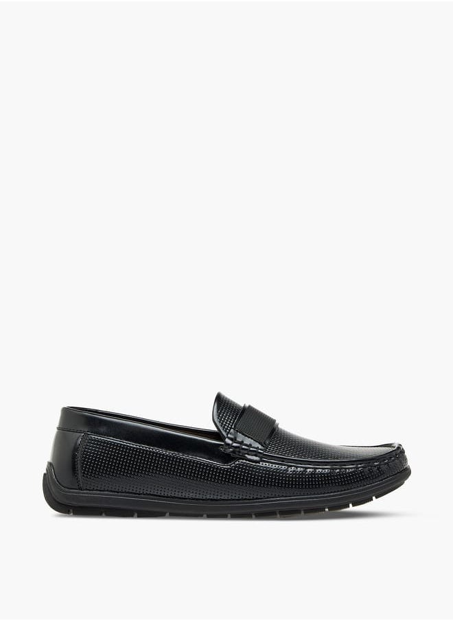 Men's Textured Slip-On Loafers