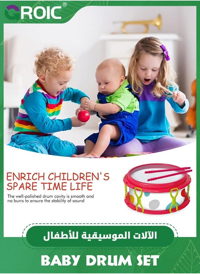 6 Pcs Baby Musical Instruments, Toys for Toddlers 1-3, Drum Set Kids Preschool Educational Toy Instruments Birthday Gifts Boys Girls