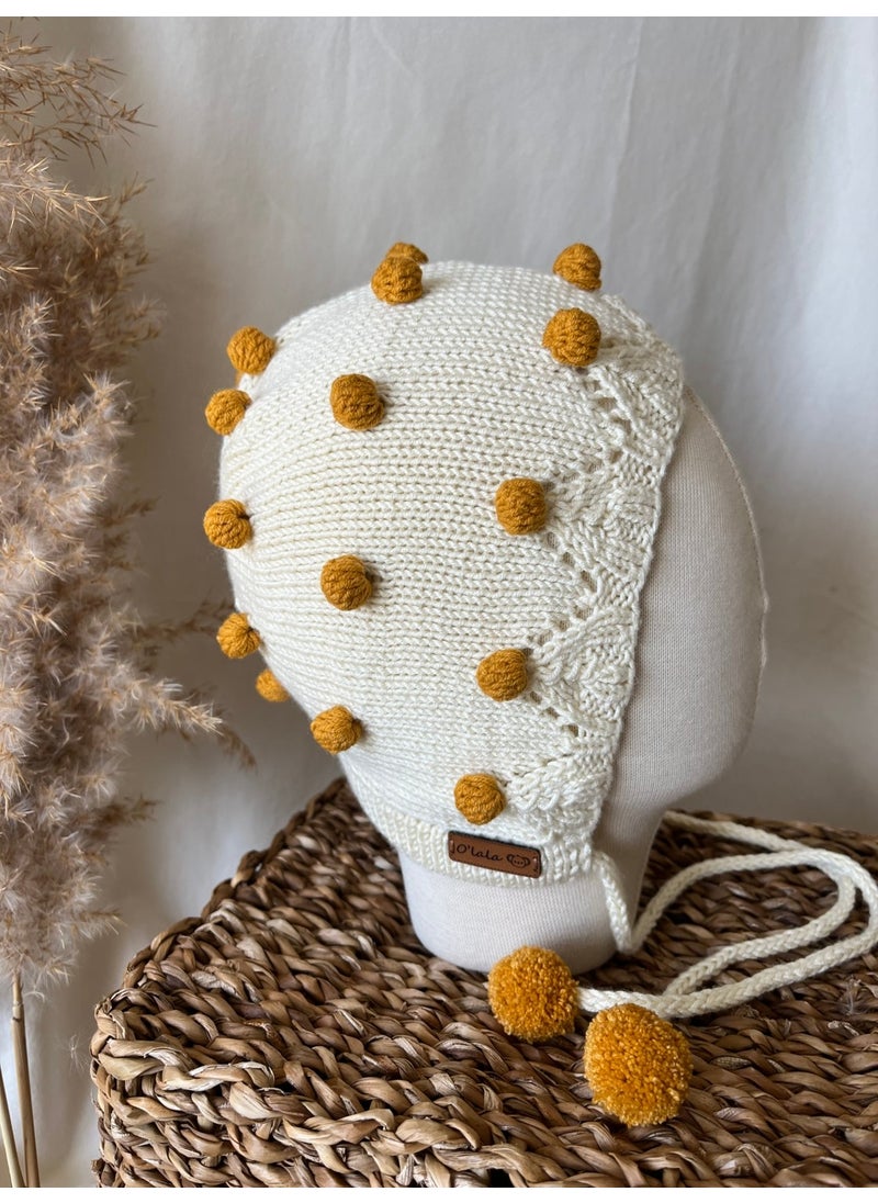 Pompom Baby Beanie Model 6