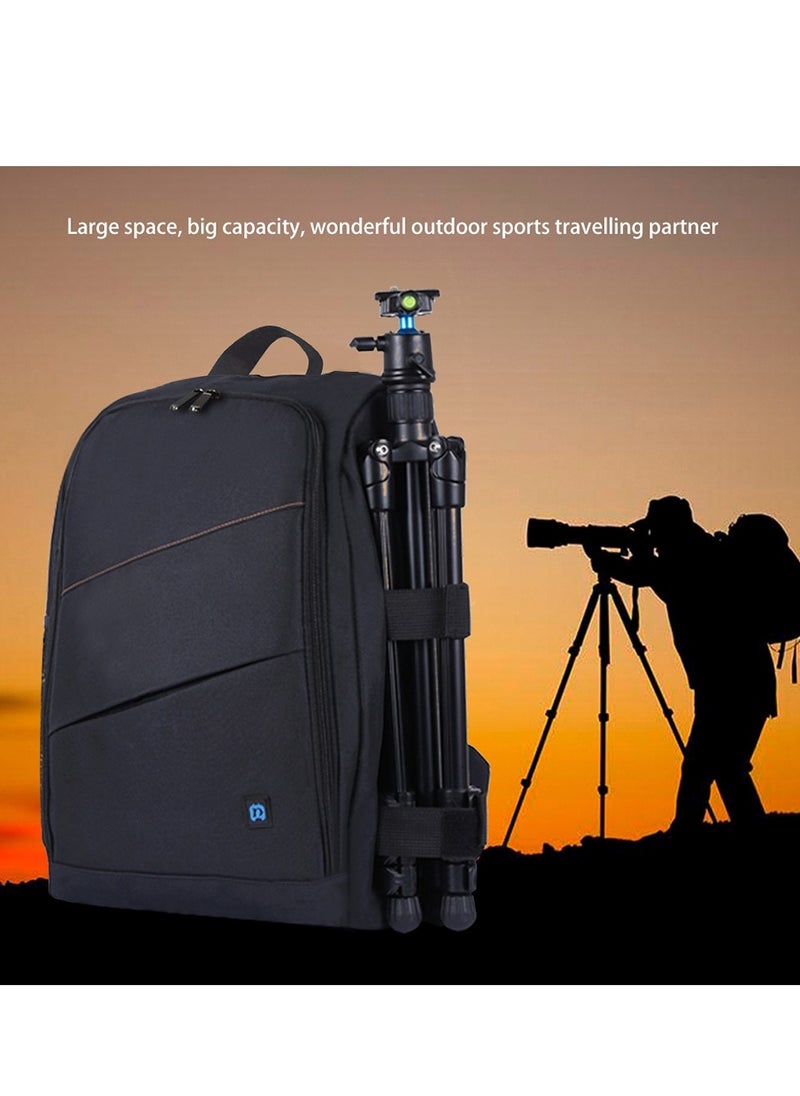 Outdoor Backpack, Portable Waterproof Bag, Scratch-proof Dual Shoulders Backpack, for DSLR Camera, Sports Camera, Tripod and Other Photography Accessories, Grey