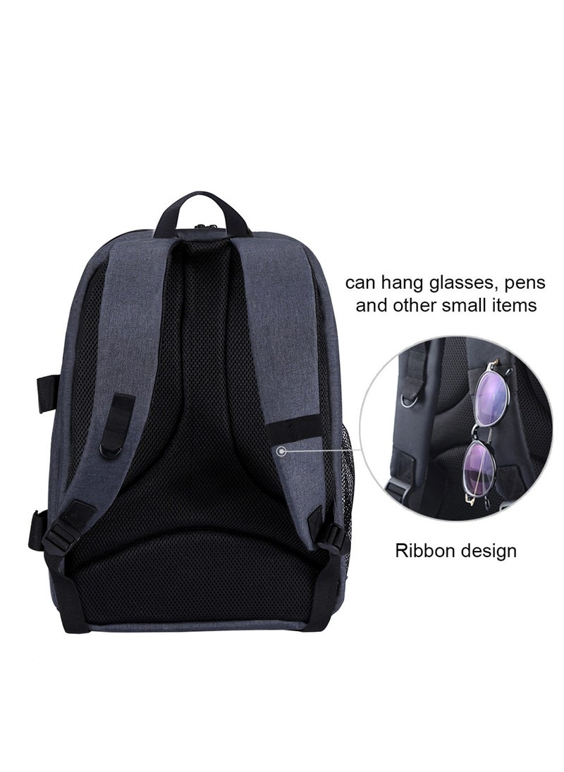 Outdoor Backpack, Portable Waterproof Bag, Scratch-proof Dual Shoulders Backpack, for DSLR Camera, Sports Camera, Tripod and Other Photography Accessories, Grey