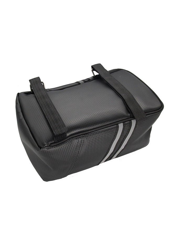 Bike Rack Rear Carrier Bag, Trunk Bag, PU Leather, Waterproof, 9L Large Capacity