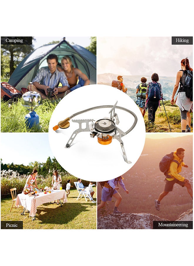 Outdoor Portable Folding Camping Gas Stove Stainless Steel Hiking Picnic Cooking Stove