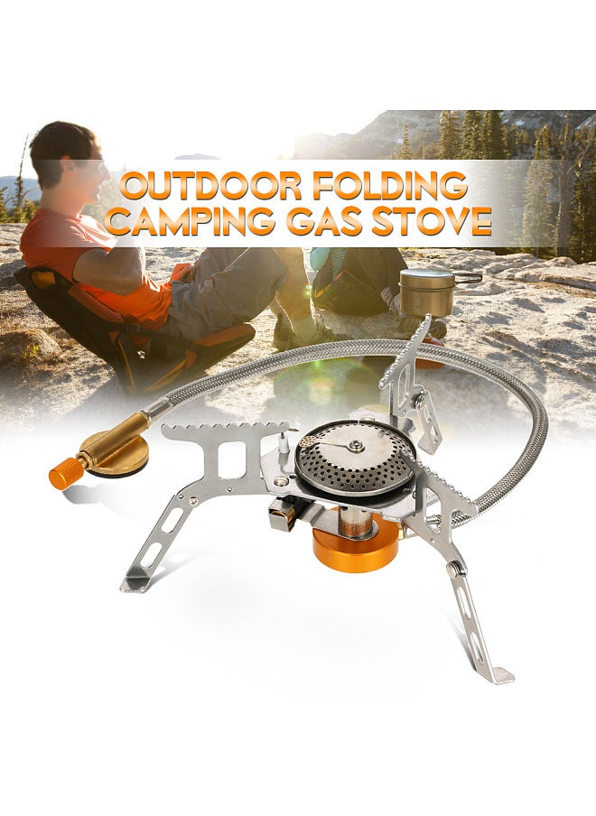 Outdoor Portable Folding Camping Gas Stove Stainless Steel Hiking Picnic Cooking Stove