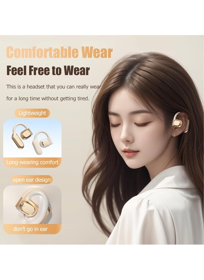 Open Ear Headphones Air Bone Conduction Earbuds Wireless Bluetooth Sports Open Ear Running Buds Over Ear Earbuds Conducting Earphones That Don't Go in Your Ear Wireless Ear Hanging Bluetooth Headset