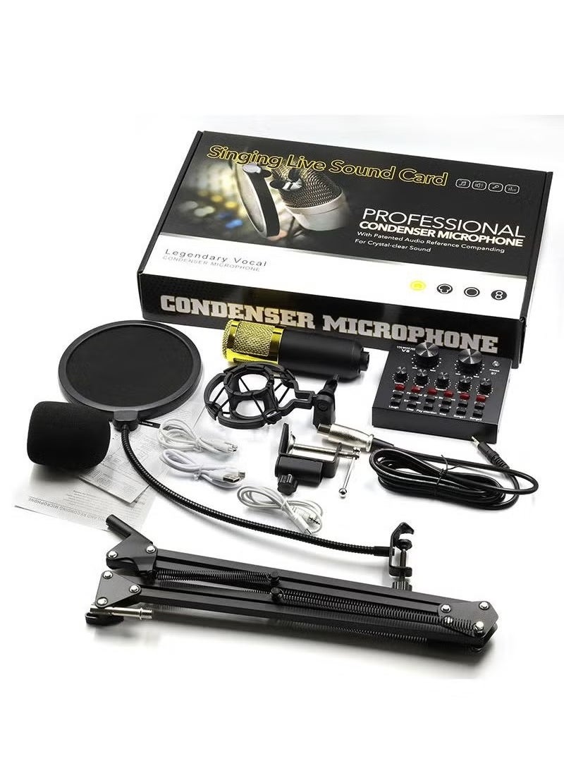 Adjustable Recording Condenser Microphone BM800 Black/Gold/White