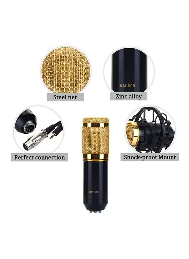 Adjustable Recording Condenser Microphone BM800 Black/Gold/White