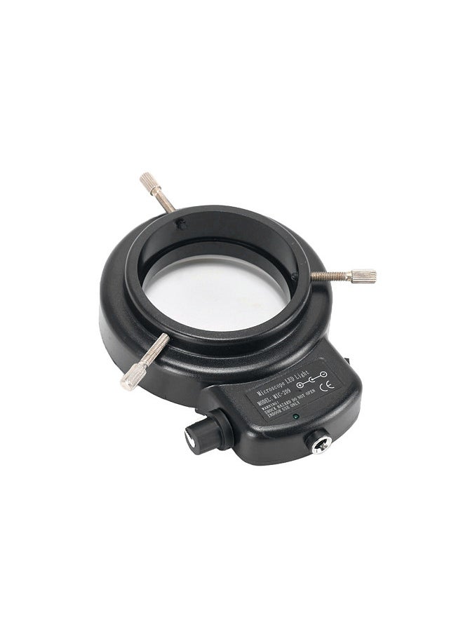 Variable 144 LED Ring Light for Stereo Microscope and Camera Adjustable Illuminator, with Dimmer