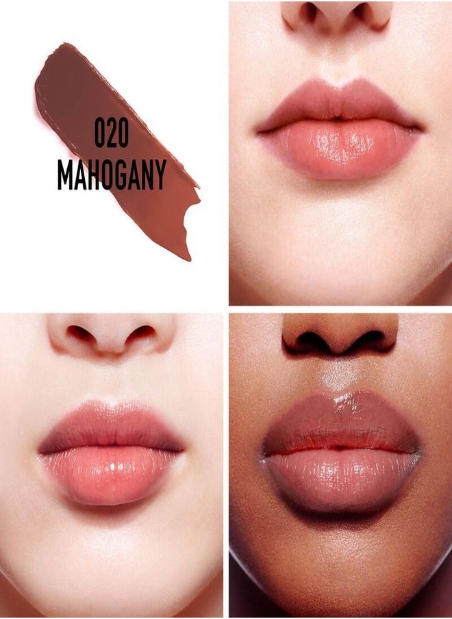 Dior Addict Lip Glow Balm Shade 020 Mahogany warm undertone Hydrating pH Activated Lip Balm with 48H Hydration & Sheer Glow | 3.2g