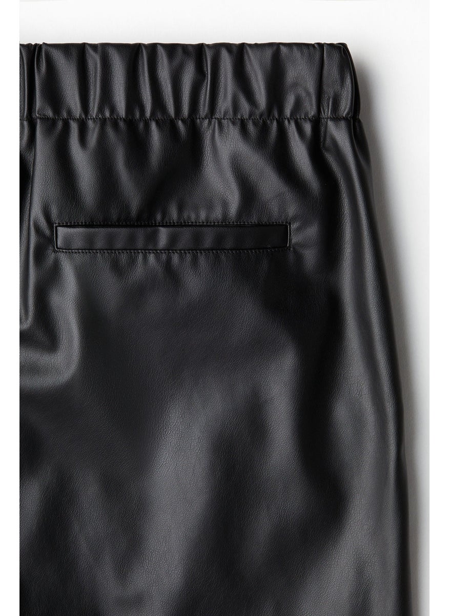 Relaxed Fit Coated Trousers
