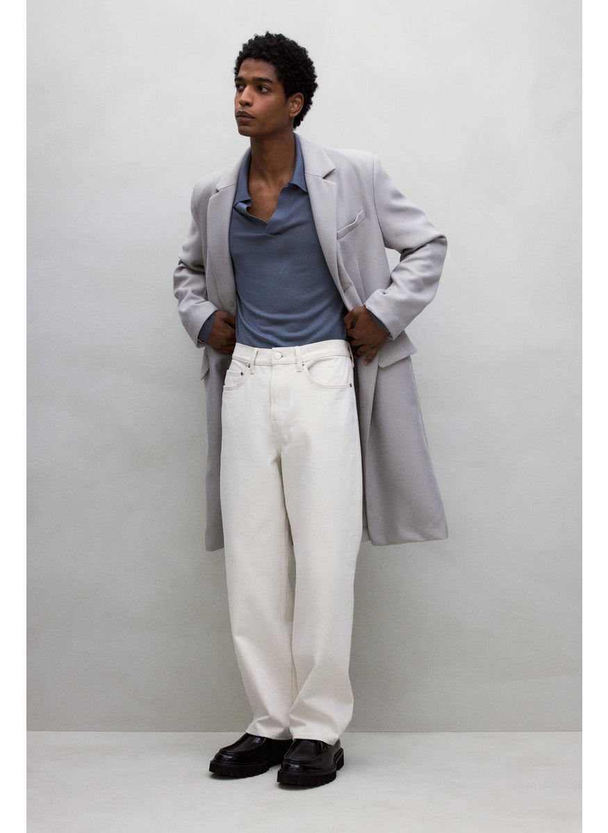 Relaxed Fit 5-Pocket Twill Trousers