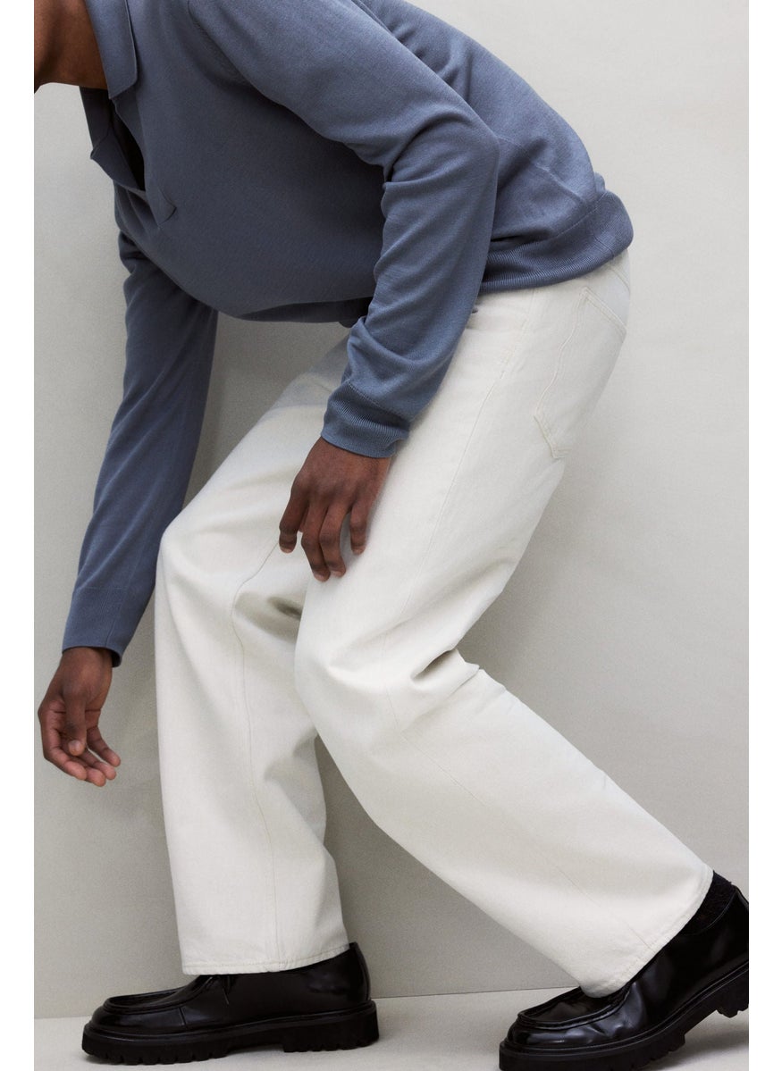 Relaxed Fit 5-Pocket Twill Trousers