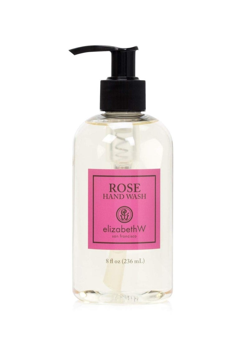 elizabeth W, Rose Hand Wash, 8 Fluid Ounces