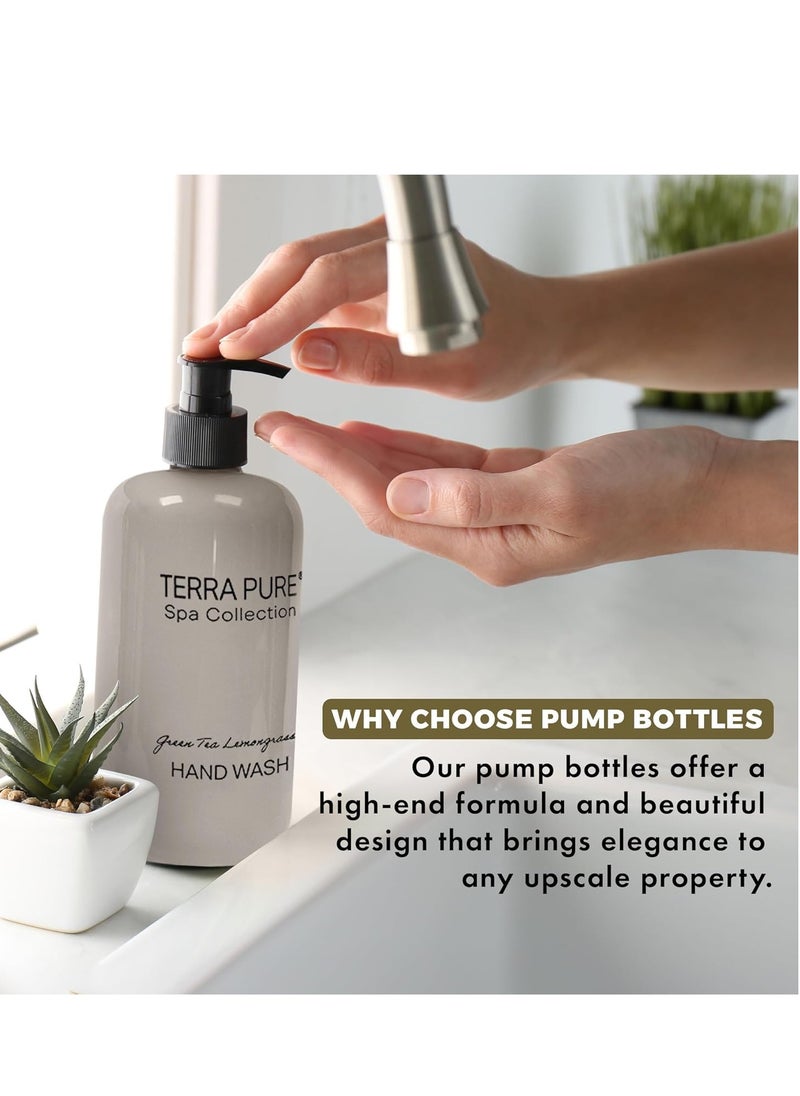 Terra Pure Green Tea Hand Wash | Spa Collection | Hotel Amenities in Pump Bottle | 10.14 oz. / 300 ml (Single Bottle)