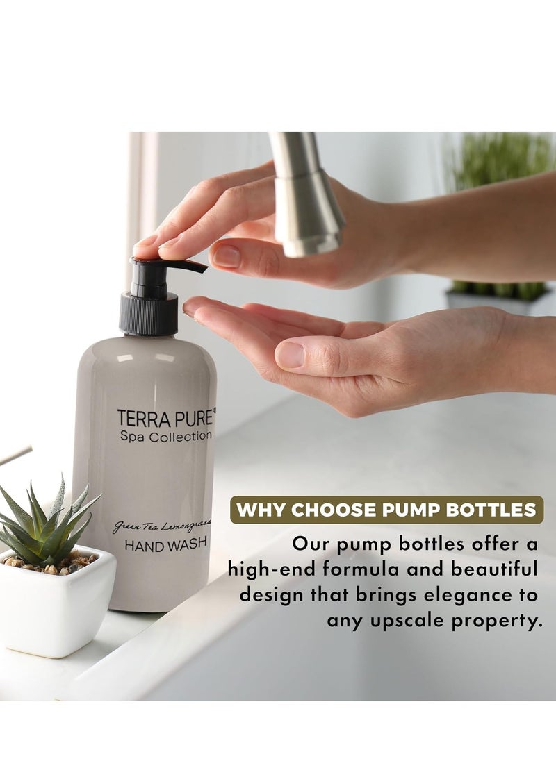 Terra Pure Green Tea Hand Wash | Spa Collection | Hotel Amenities in Pump Bottle | 10.14 oz. / 300 ml (Single Bottle)