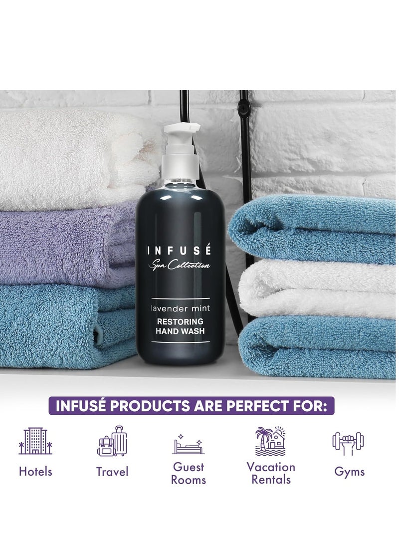 Terra Pure Infuse Lavender Mint Hand Wash | Spa Collection | Hotel Amenities in Pump Bottle | 10.14 oz. / 300 ml (Single Bottle)