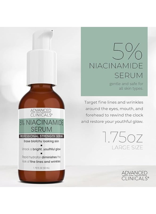 Advanced Clinicals, 5% Niacinamide Serum, Professional Strength, 1.75 fl oz (52 ml)