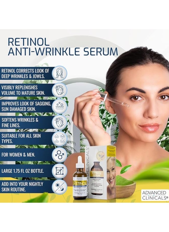 Advanced Clinicals, Retinol Serum, Anti-Wrinkle, 1.75 fl oz (52 ml)